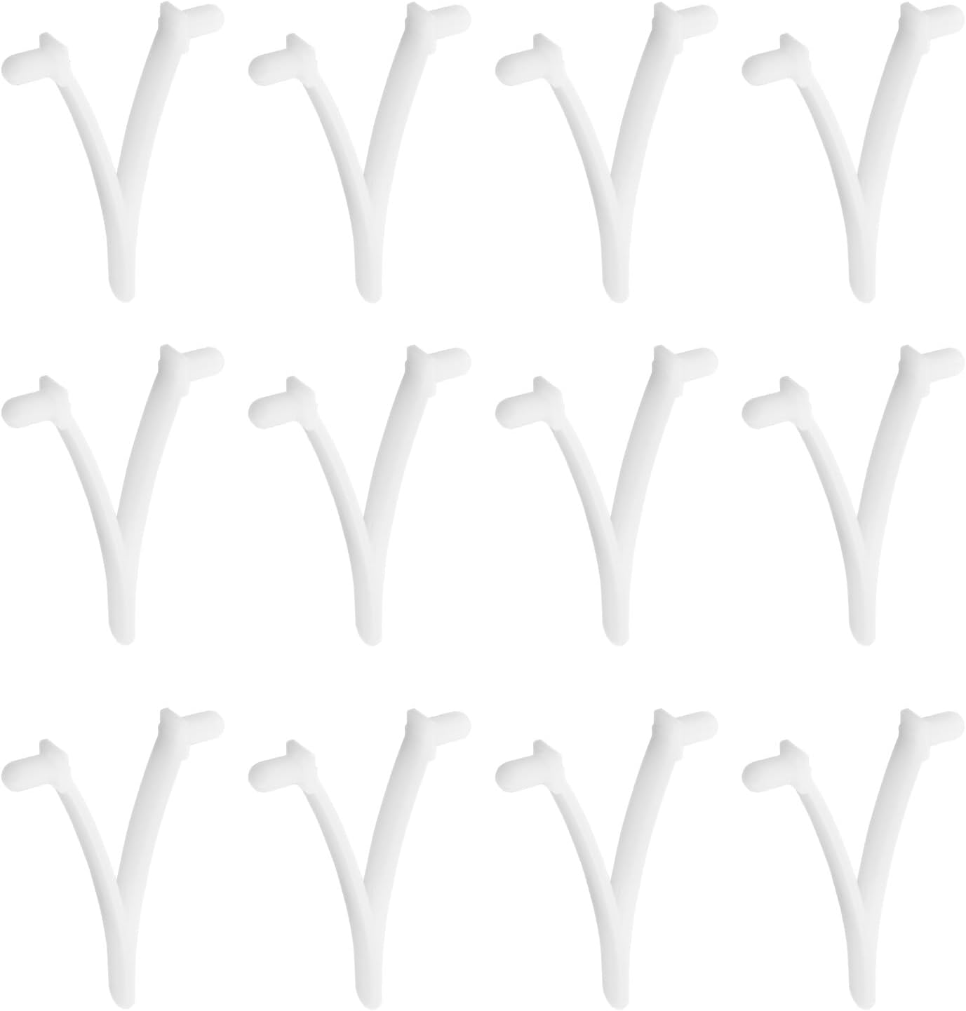 Zestaw 12 klipsów motylkowych w kształcie litery V do skimmerów, grabi, szczotek, akcesoriów basenowych i odkurzaczy.