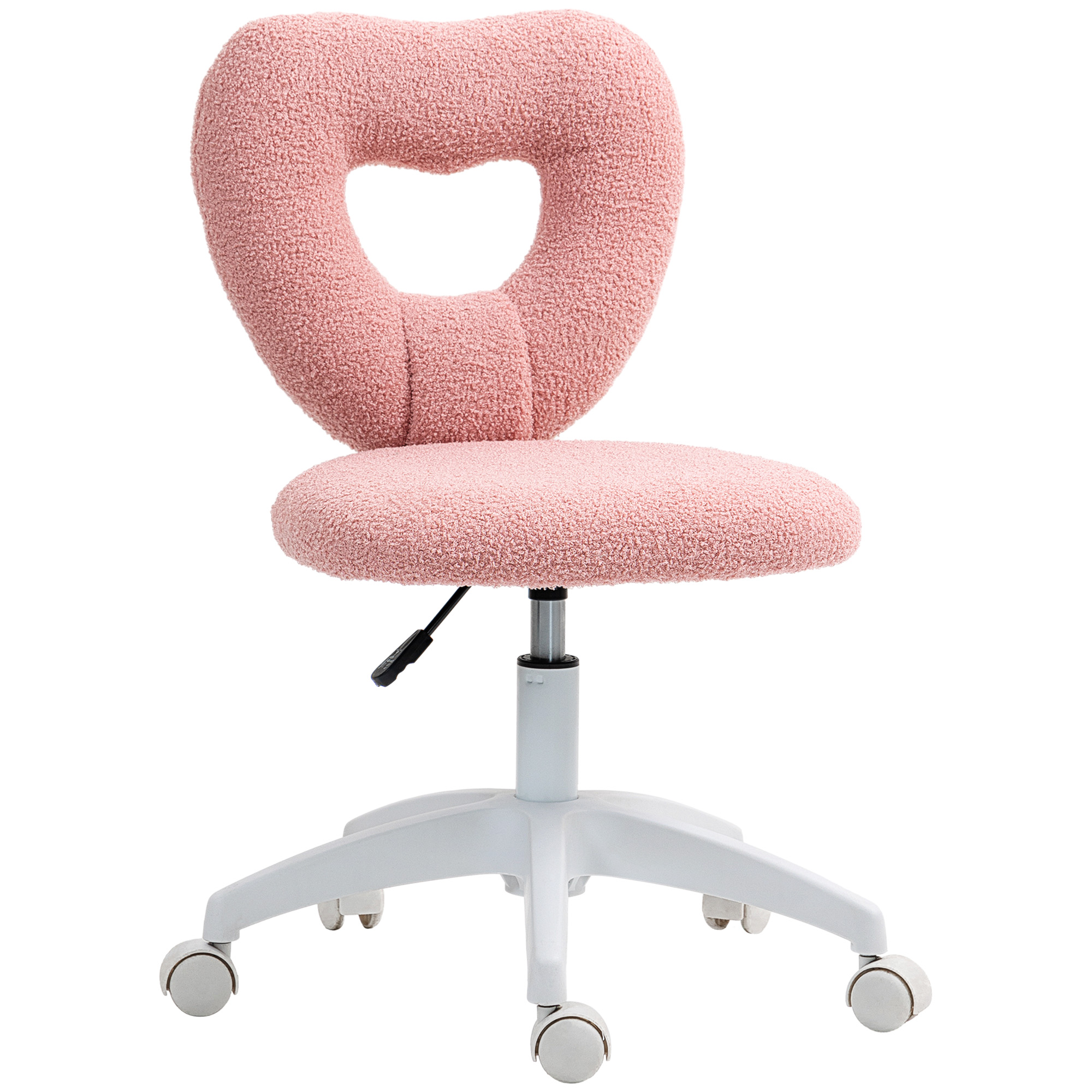 Chaise De Bureau Beliani PRINCESS - Velours Rose - Pivotante Et Réglable - Neuf