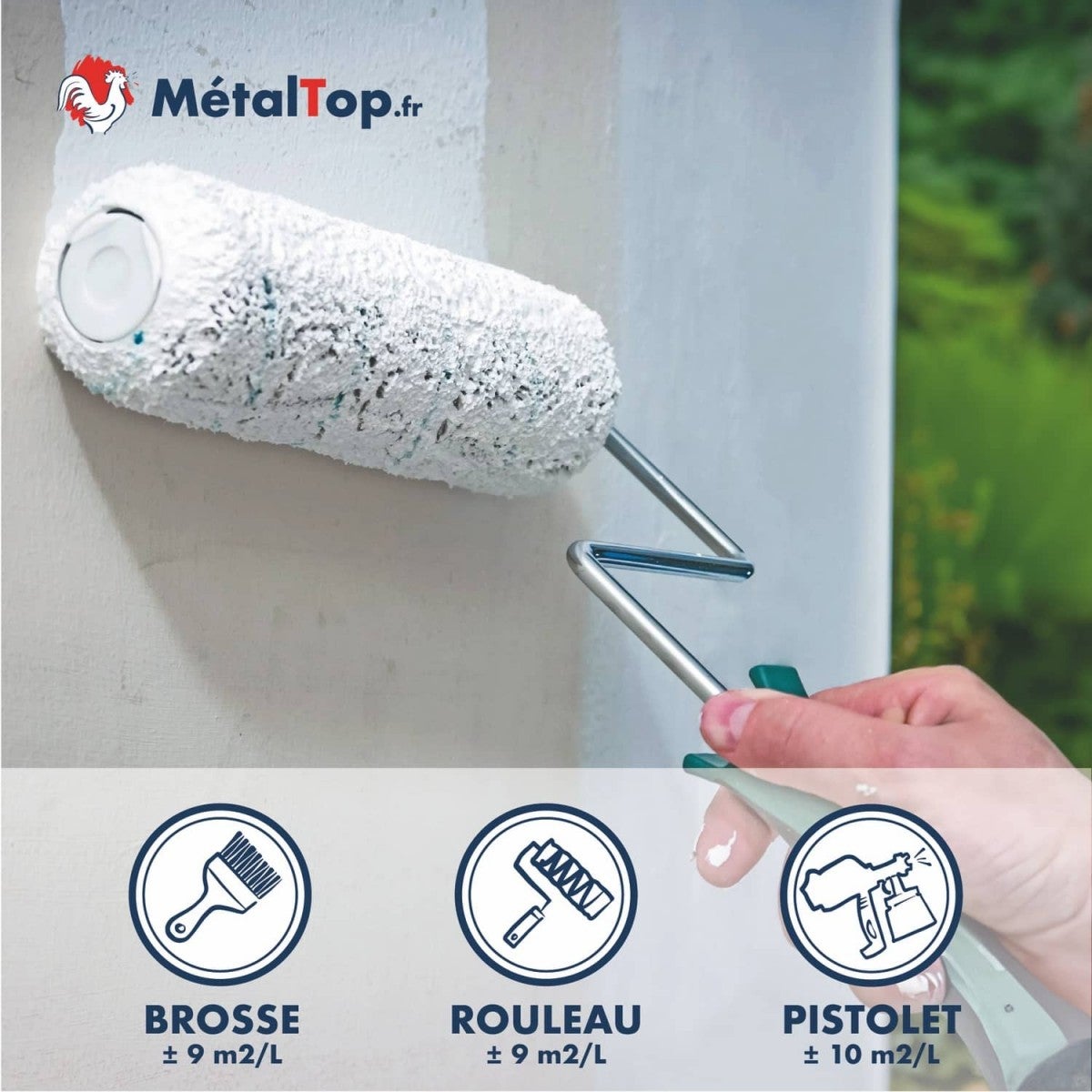 Primaire Accrochage - Metaltop - Blanc pur - RAL 9010 - Pot 5L - 5