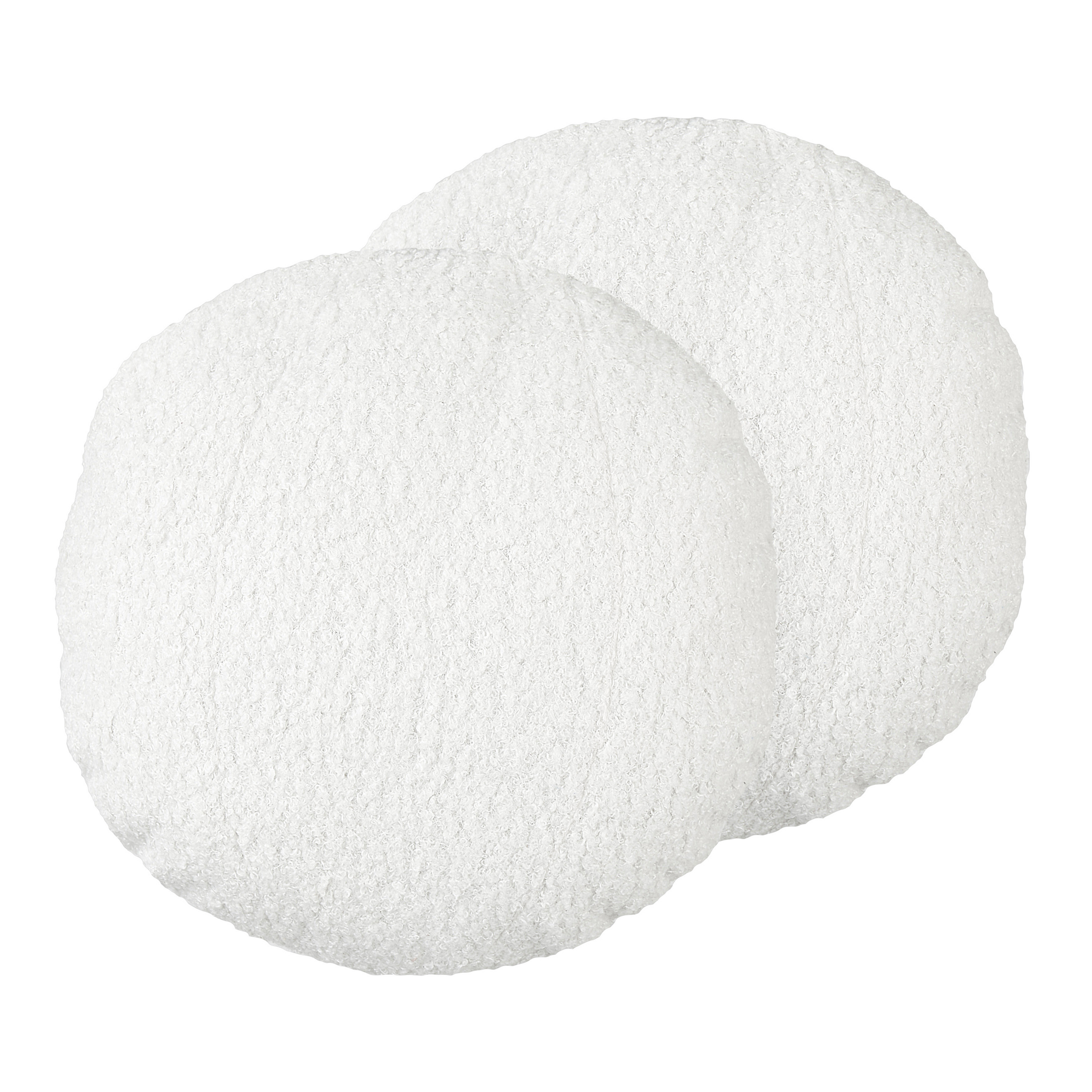 Beliani conjunto de 2 cojines decorativos rutabaga bouclé 30 x 30 cm blanco liso