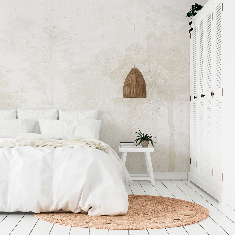 Mural vinílico autoadhesivo,texturizado, impermeable y con tintas ecológicas. dream forest green 321x260