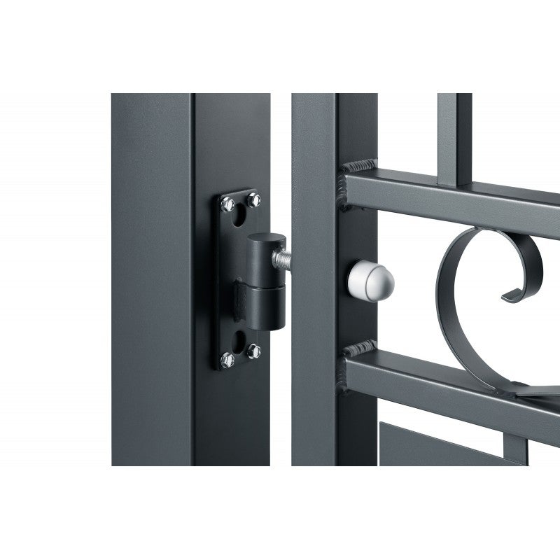 Portail aluminium tradition style ferronnerie 3m50 Gris - 5