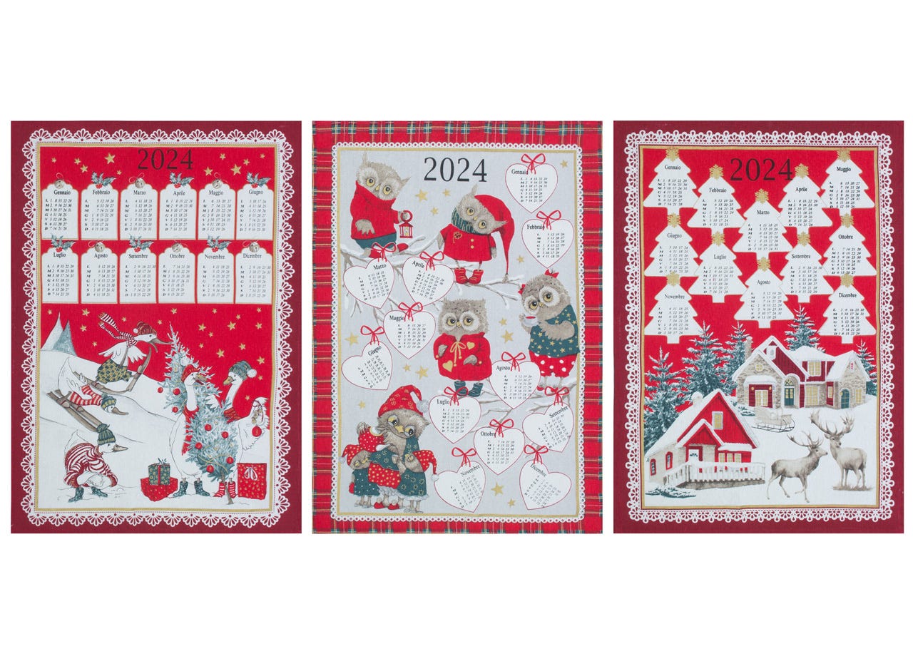 Set 6-12 Strofinaccio Asciugamano Cucina Natale Calendario In Cotone Made Italy Dis. Assortiti 6Pz Rosso Asciugamano | Leroy Merlin Set 6-12 Strofinaccio Asciugamano Cucina Natale Calendario In Cotone Made Italy Dis. Assortiti 6Pz Rosso Asciugamano | Leroy Merlin