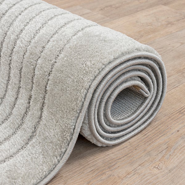 the carpet Elisa tapis de salon moderne, design géométrique, haute densité de velours et agréablement doux, Gris, 140 x 200 cm - 3