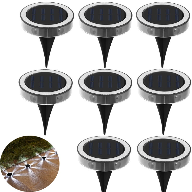 Zestaw zasilanych energią słoneczną lamp podłogowych LED dwufunkcyjne oświetlenie podłogowe ścienne do chodników dziedzińców trawników i chodników