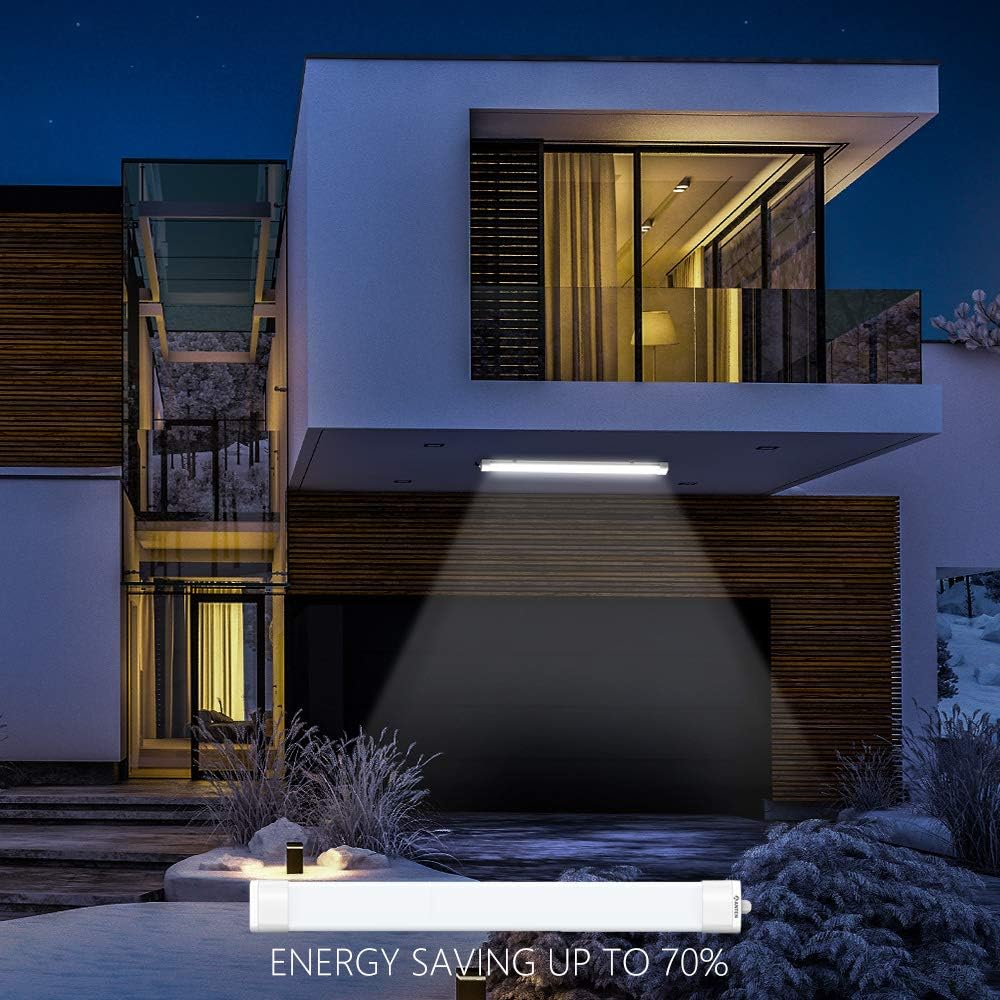 Antenlicht Neon LED 150CM 45W 4950lm Connectable Tube LED|Blanc Froid Reglette LED IP65 pour Garage Ateliers Sous-sol Salle de bain Bureau Parking - 3