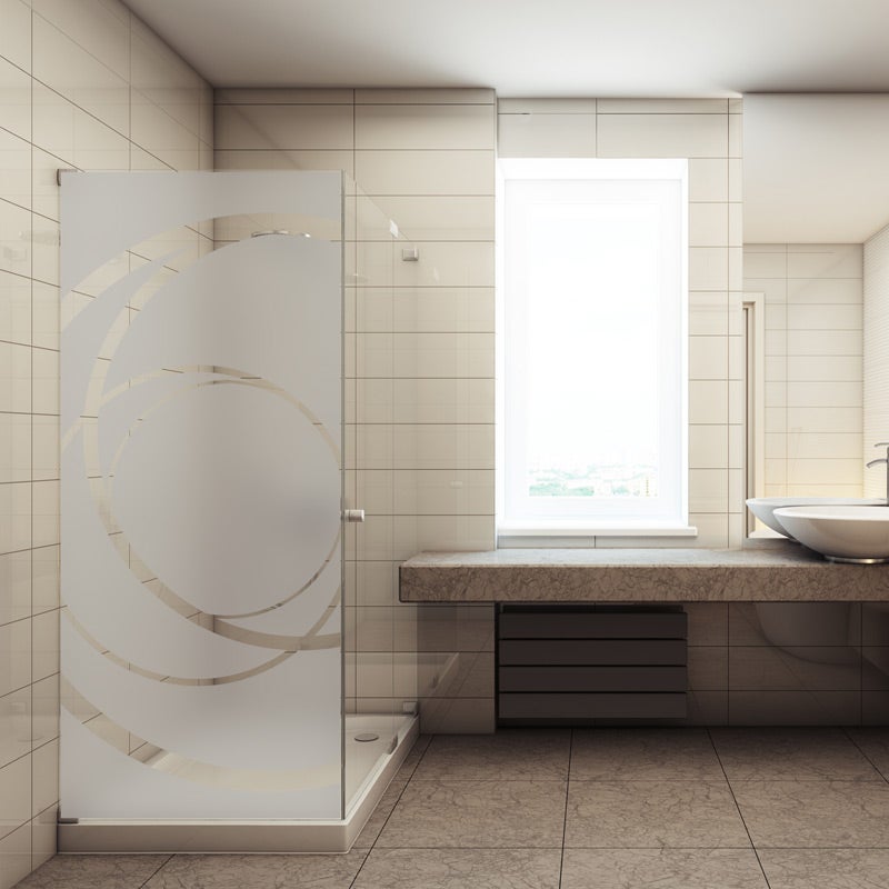 Adesivo porta di doccia Curve design - Sticker adesivo - adesivi murali - 200x75cm - 4