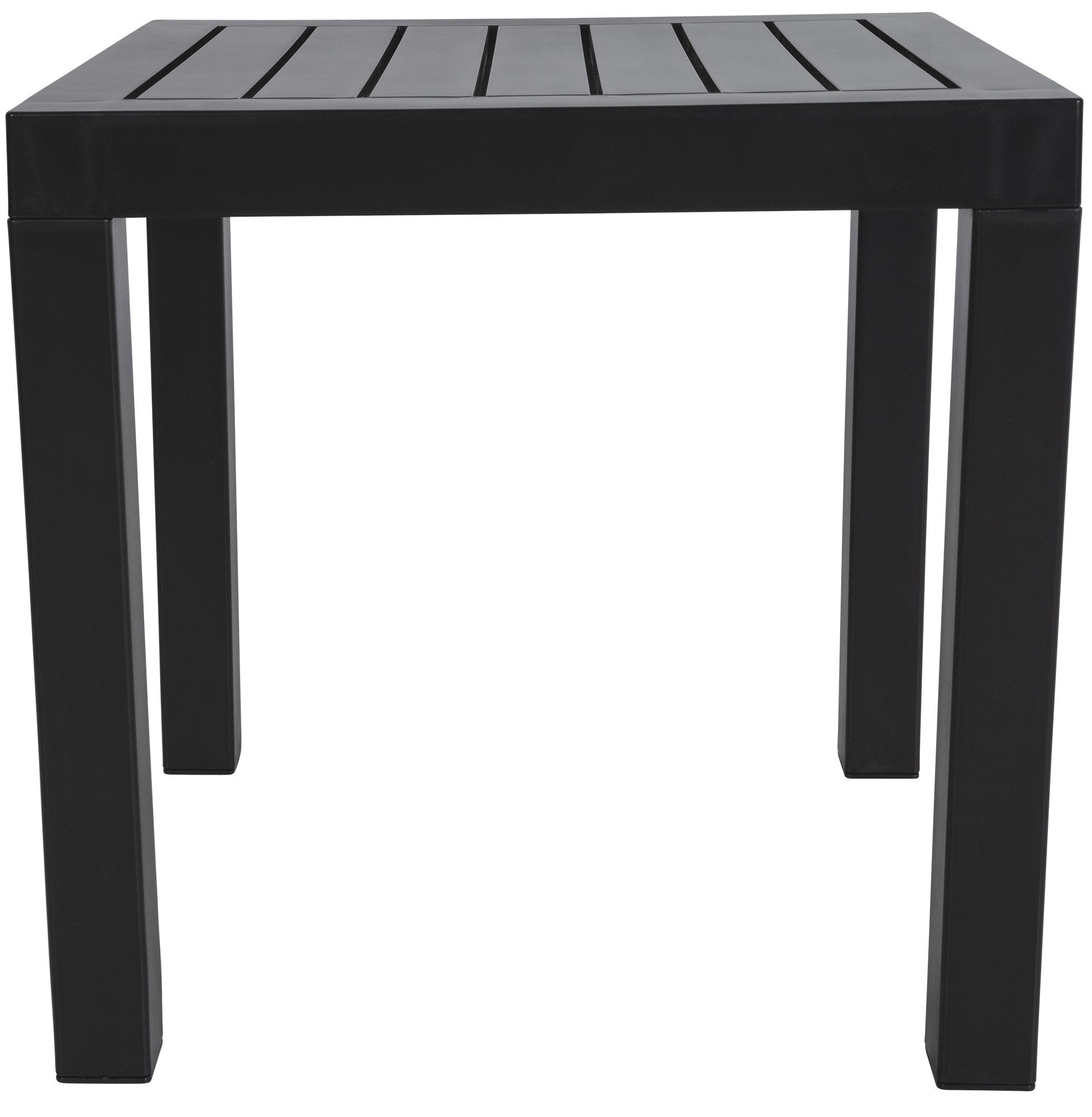 Table d'appoint d'extérieur carré en Plastique Noir 4 places - 3