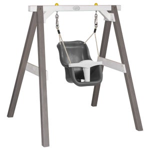 Trampoline Kangui JUMPI Taupe/Vert – 250-430cm, Filet, échelle, Ancrage, Norme CE