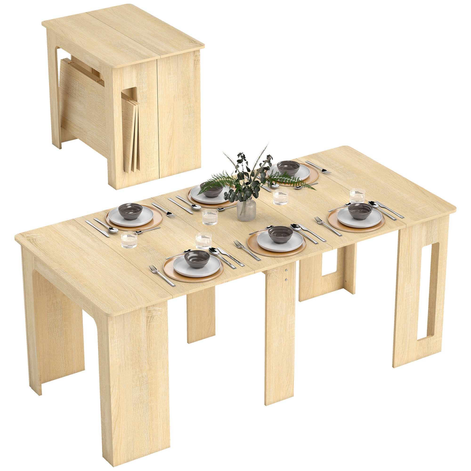 Table de salle à manger, table pliante, table de cuisine extensible ...