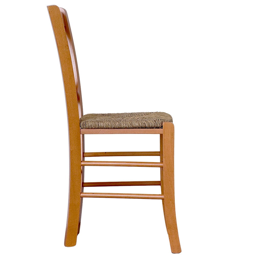 Sedia da sala da pranzo in legno venezia croce ciliegio con seduta