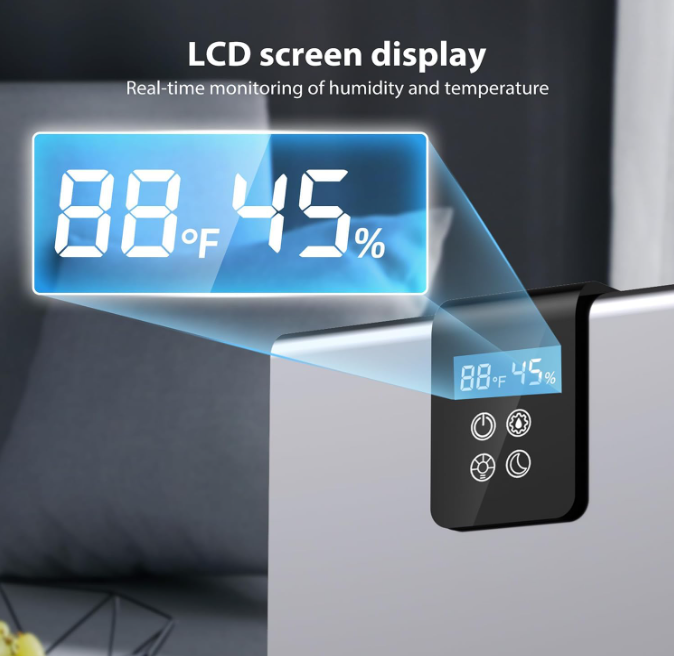 Déshumidificateur intelligent, purificateur d'air, maintien intelligent de l'humidité, avec réservoir d'eau et télécommande, pour les placards (gris) - 6