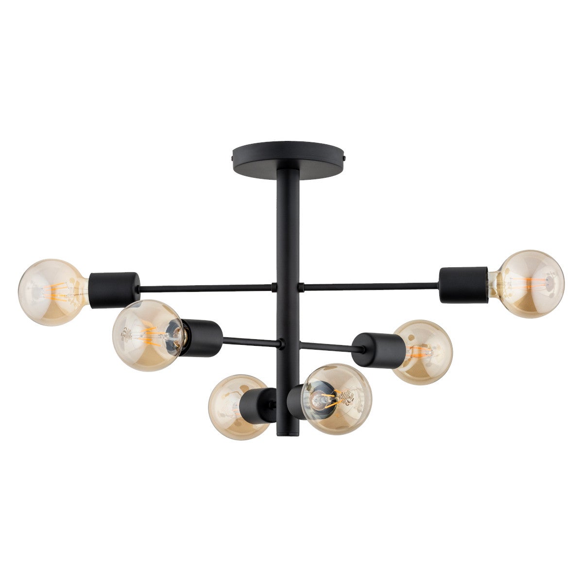 Lampa sufitowa wisząca Brisk czarna 6xE27x15W wym: 40 x 30 x 55 cm metal Alfa