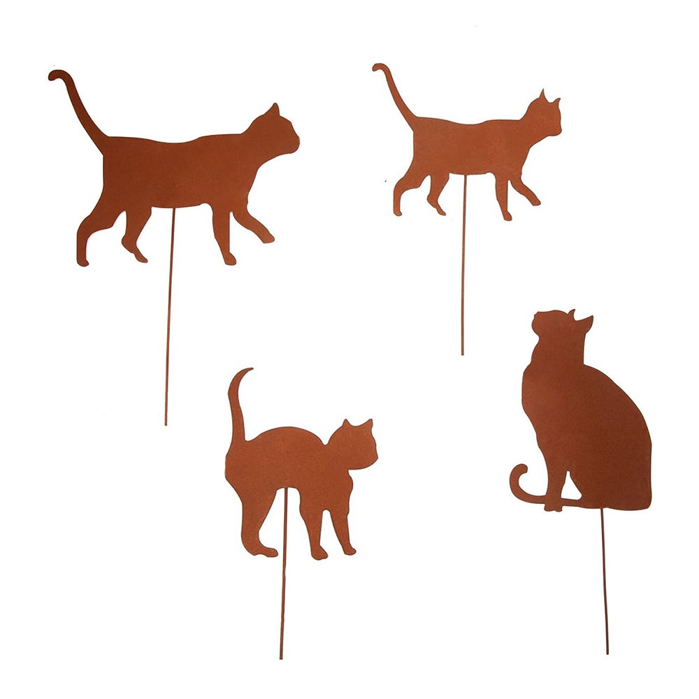 Statuette Chat En Argent Décorative Avec Effet Diamant - Figurine D'art Moderne L&P