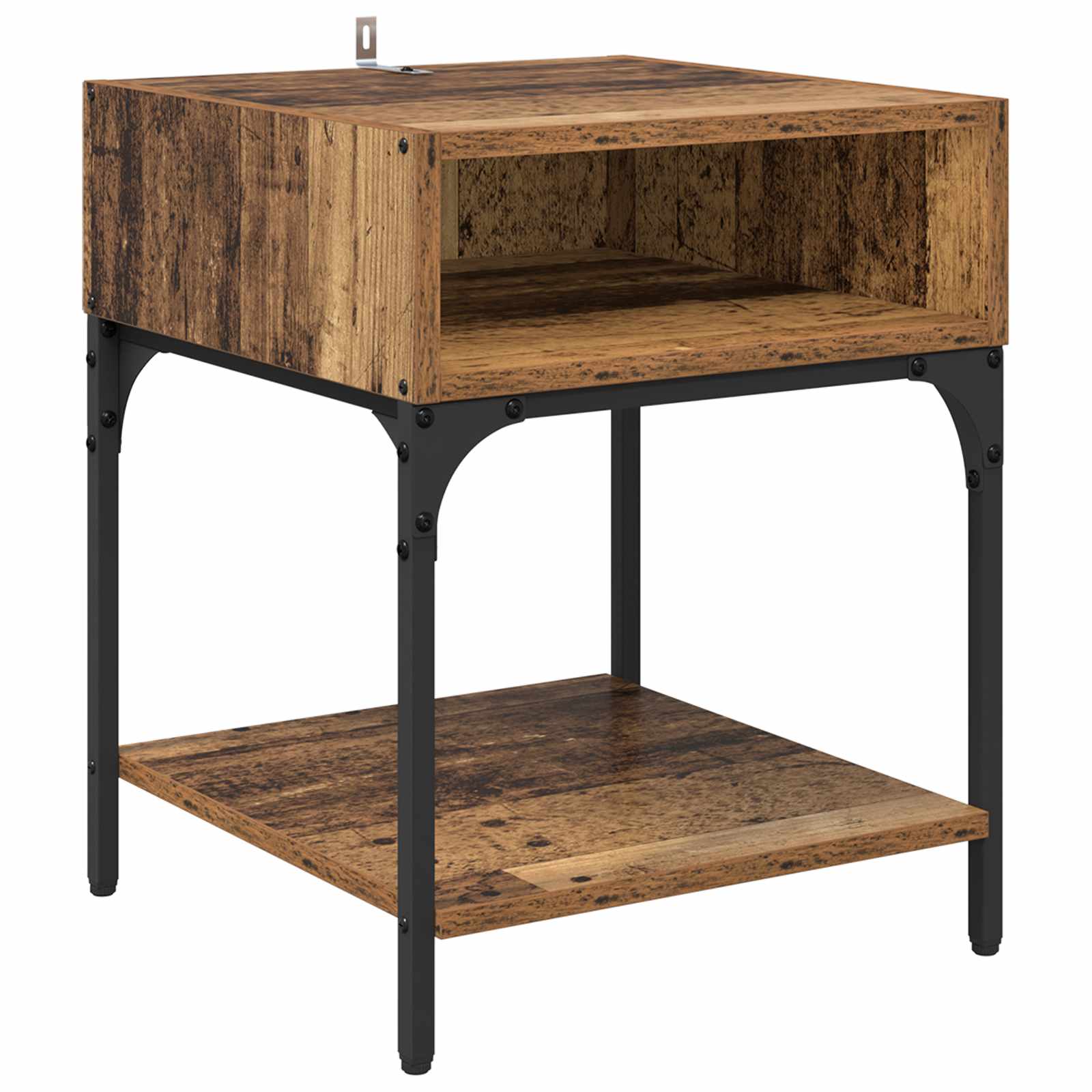 Tables de chevet 2 pièces bois ancien 40 x 40 x 50 cm - 5