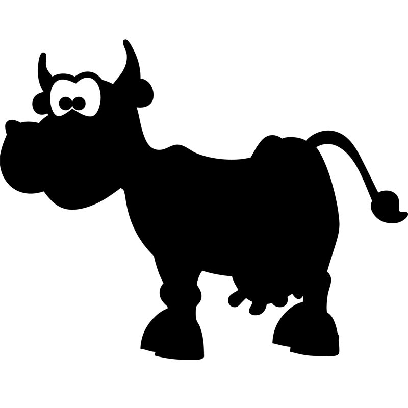 Adesivo ardesia Caricatura di una mucca - Sticker adesivo - adesivi murali - 30x35cm - 2