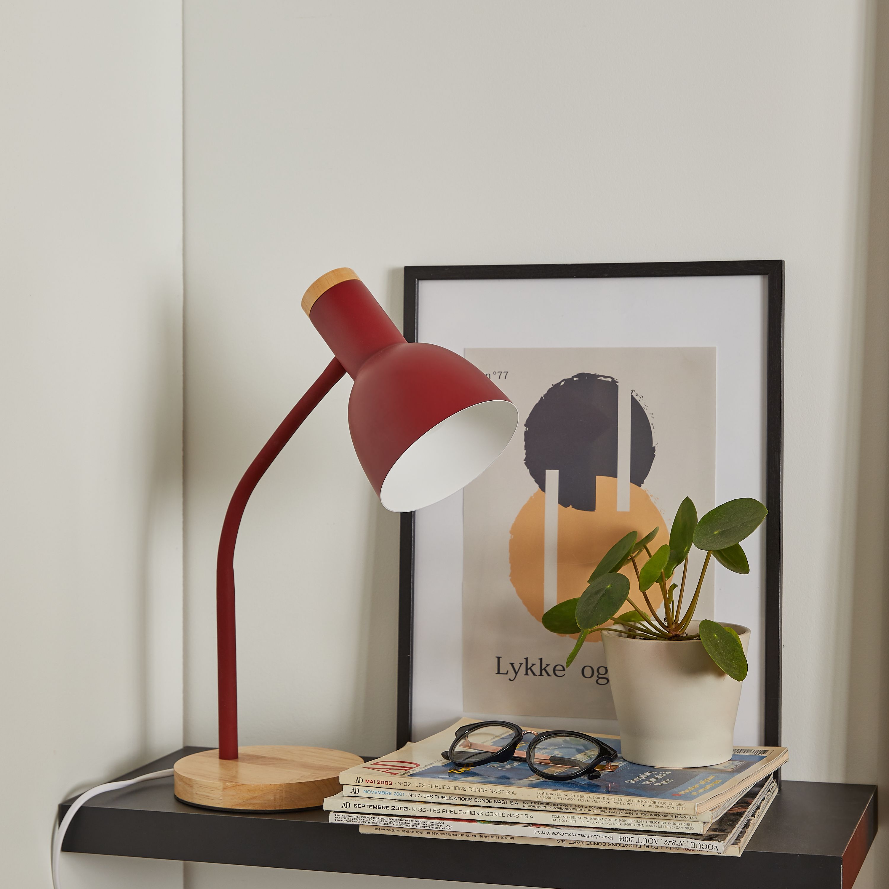 Candeeiro Pohesi, ferro, laranja, A.40 cm INSPIRE, E27 - 8