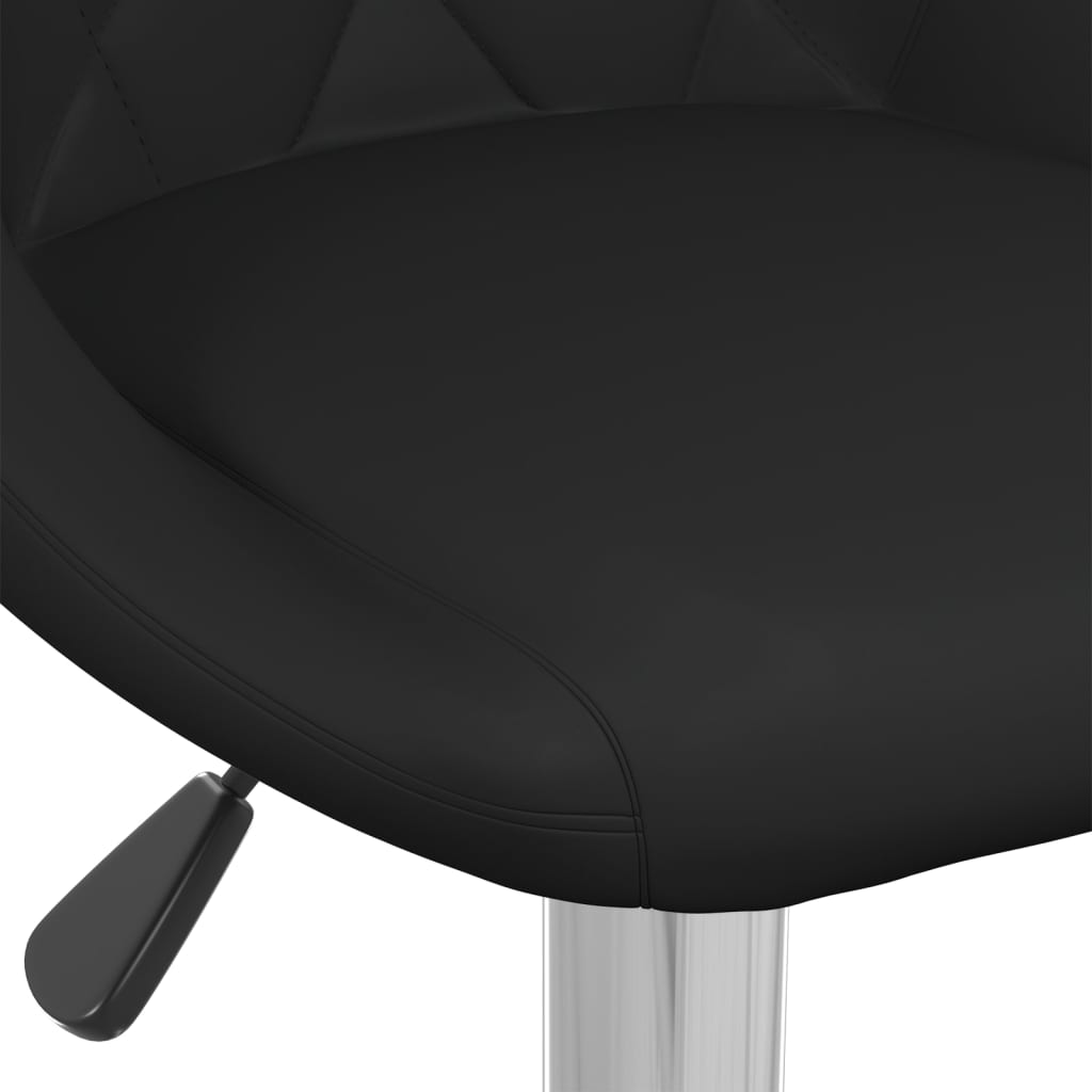 Tabourets de bar lot de 2 noir similicuir - 7