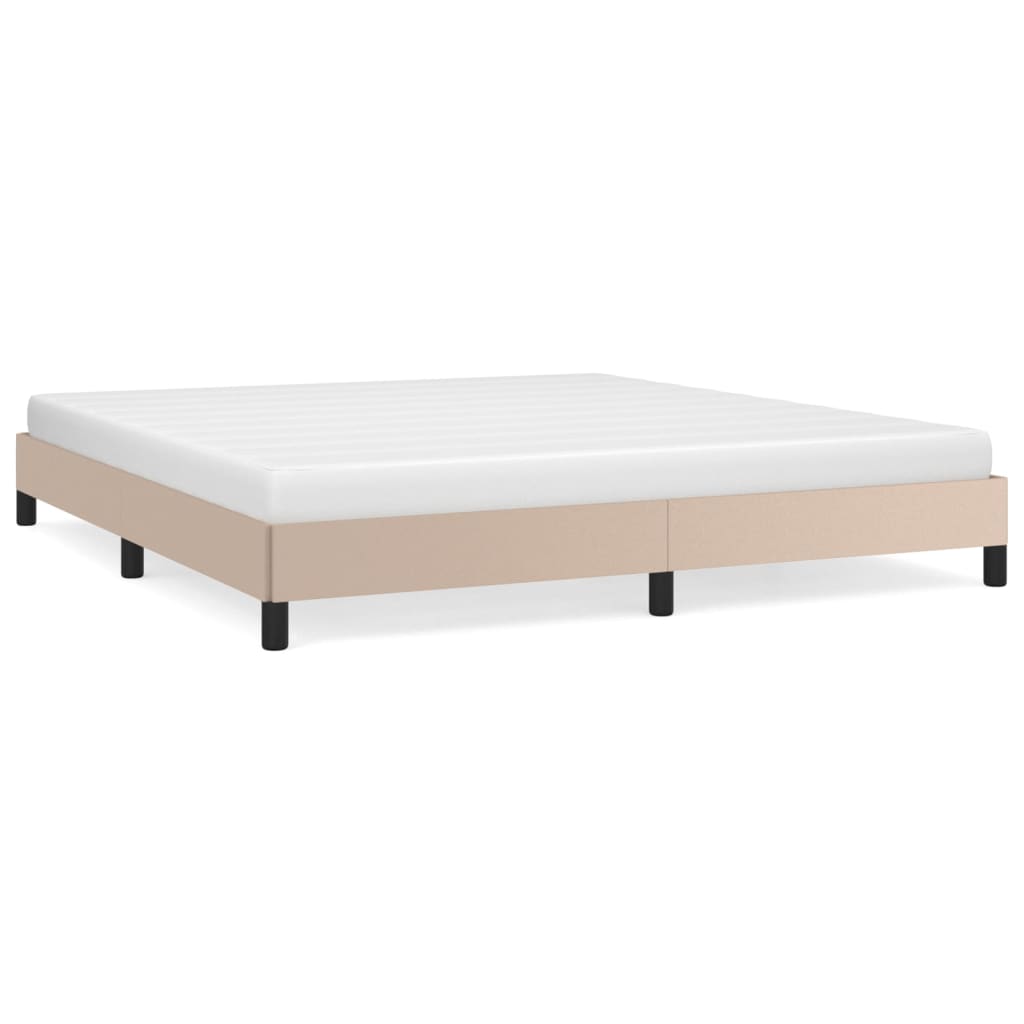 Cadre de lit sans matelas cappuccino 180 x 200 cm en similicuir - 2