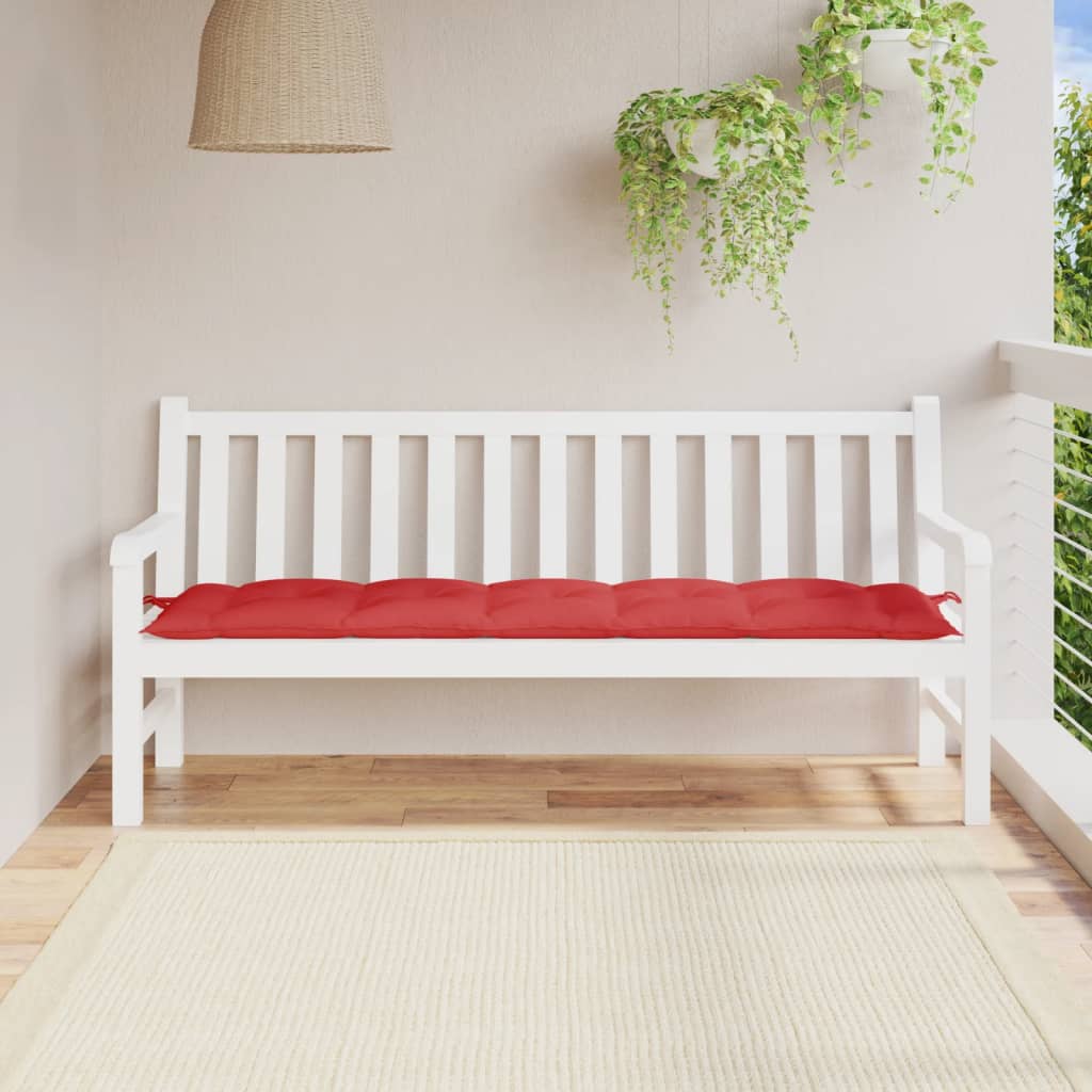 Coussin de banc de jardin tissu Oxford rouge 180x50x7 cm - 2