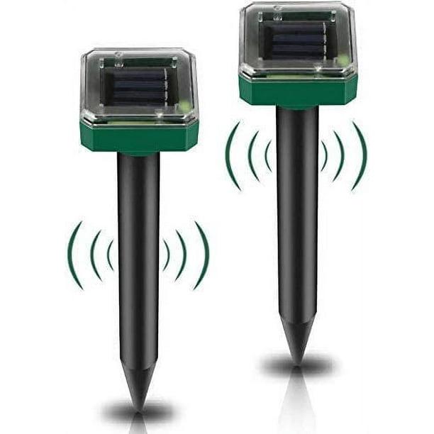 Zestaw 2 solarnych odstraszaczy ultradźwiękowych na krety, solarne odstraszacze do użytku zewnętrznego, solarne odstraszacze na krety, nornice, gaufre