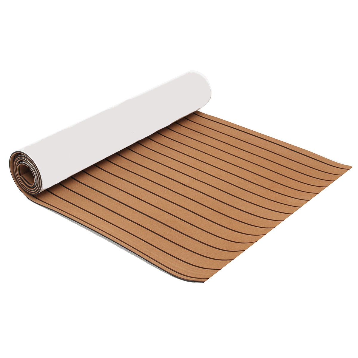 Podłoga z pianki EVA-Do łodzi-Faux Teak-Marine Carpet-300x90x0,6 cm-Brązowa-Idealna do łodzi motorowych-Jachtów