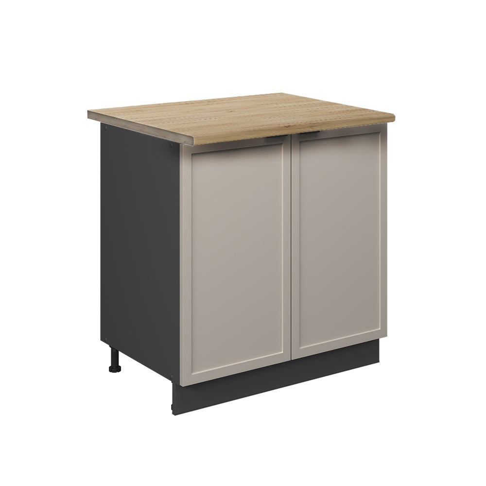 Vicco Szafka pod zlew Fame-Line, GreyBeige, 80 cm z półką, BP Dąb
