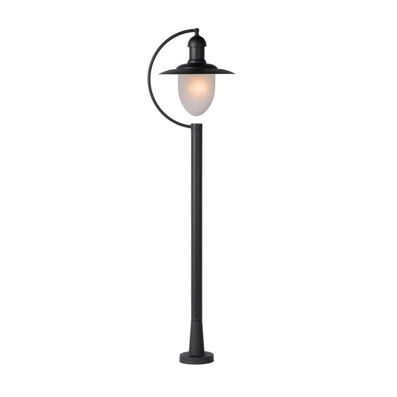 Lampa ogrodowa stojąca Aruba czarno-biała 1xE27x24W IP44 wym: 110 x 28,5 x 28,5 cm metal Lucide