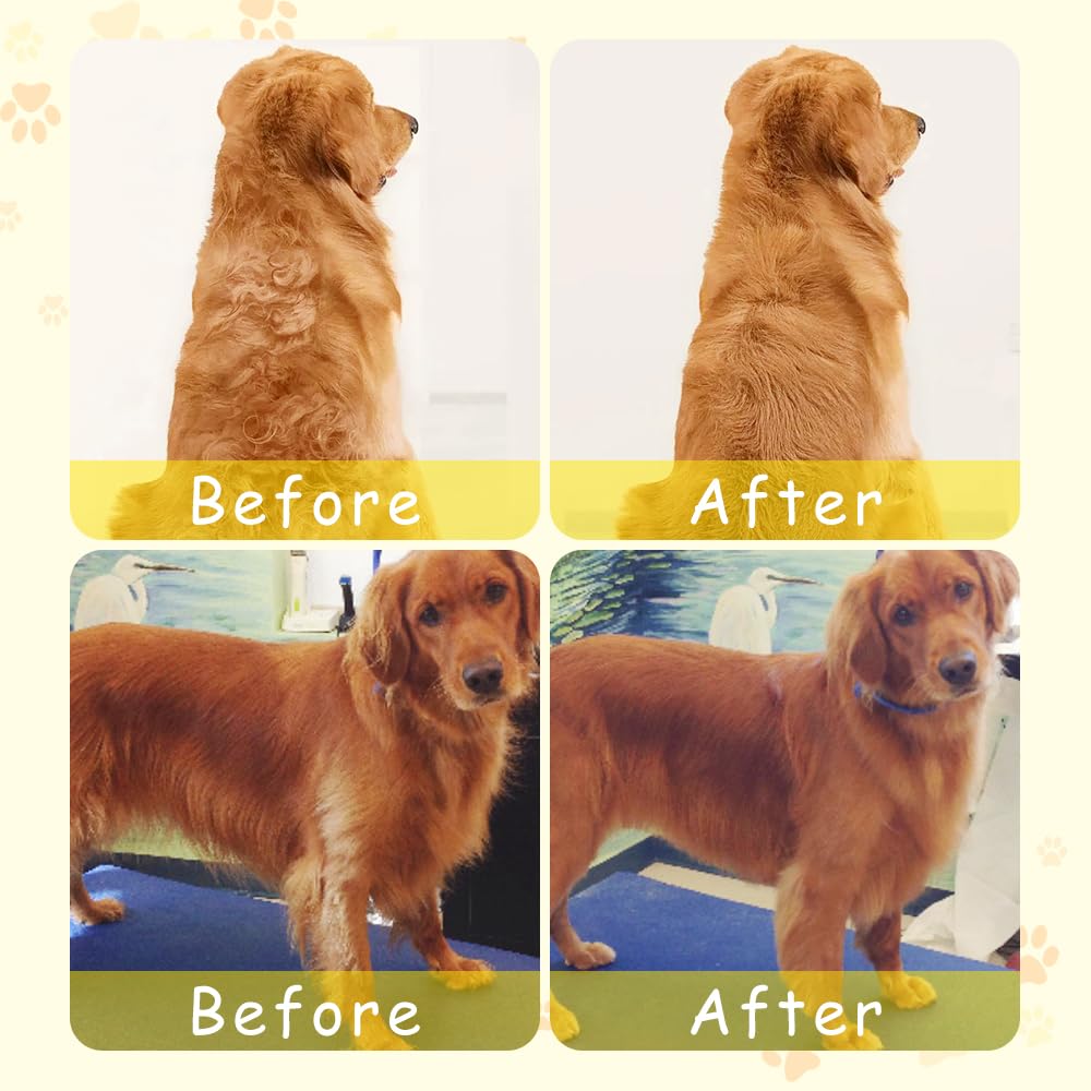 Paquete de 2 cepillos de vapor para perros y gatos, multifuncionales, autolimpiantes, 4 en 1, elimina el pelo enredado y masajea - 4
