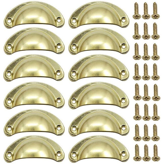 8 Pcs Boutons De Porte Vintage Poignées Meuble Ronde Antique - Noir