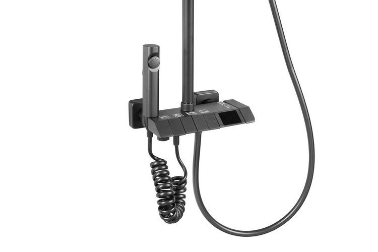 Conjunto de duche com torneira, Preto - 2