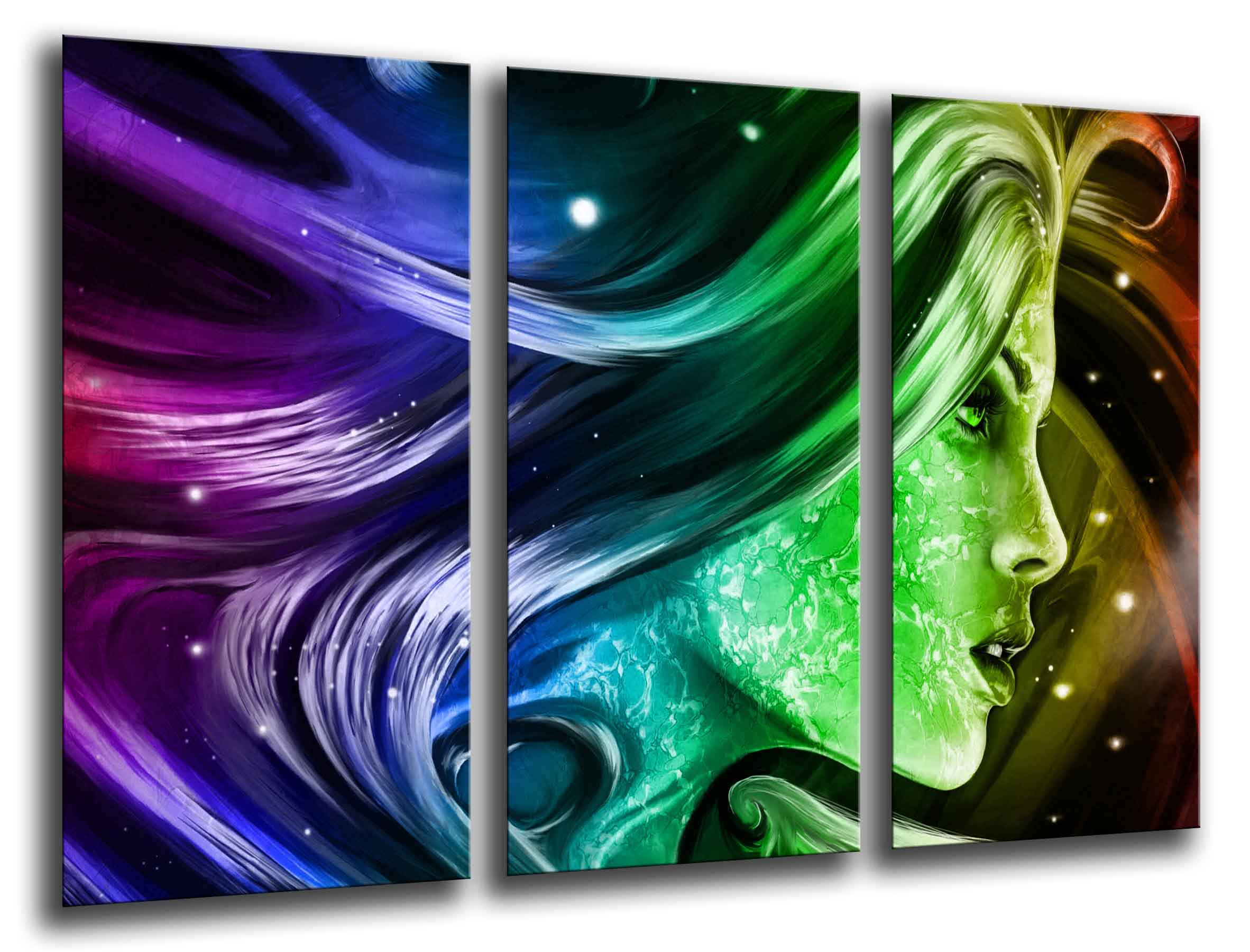 Cuadro fantasia abstracta, impresión fotográfica sobre madera, cuadro moderno decorativo