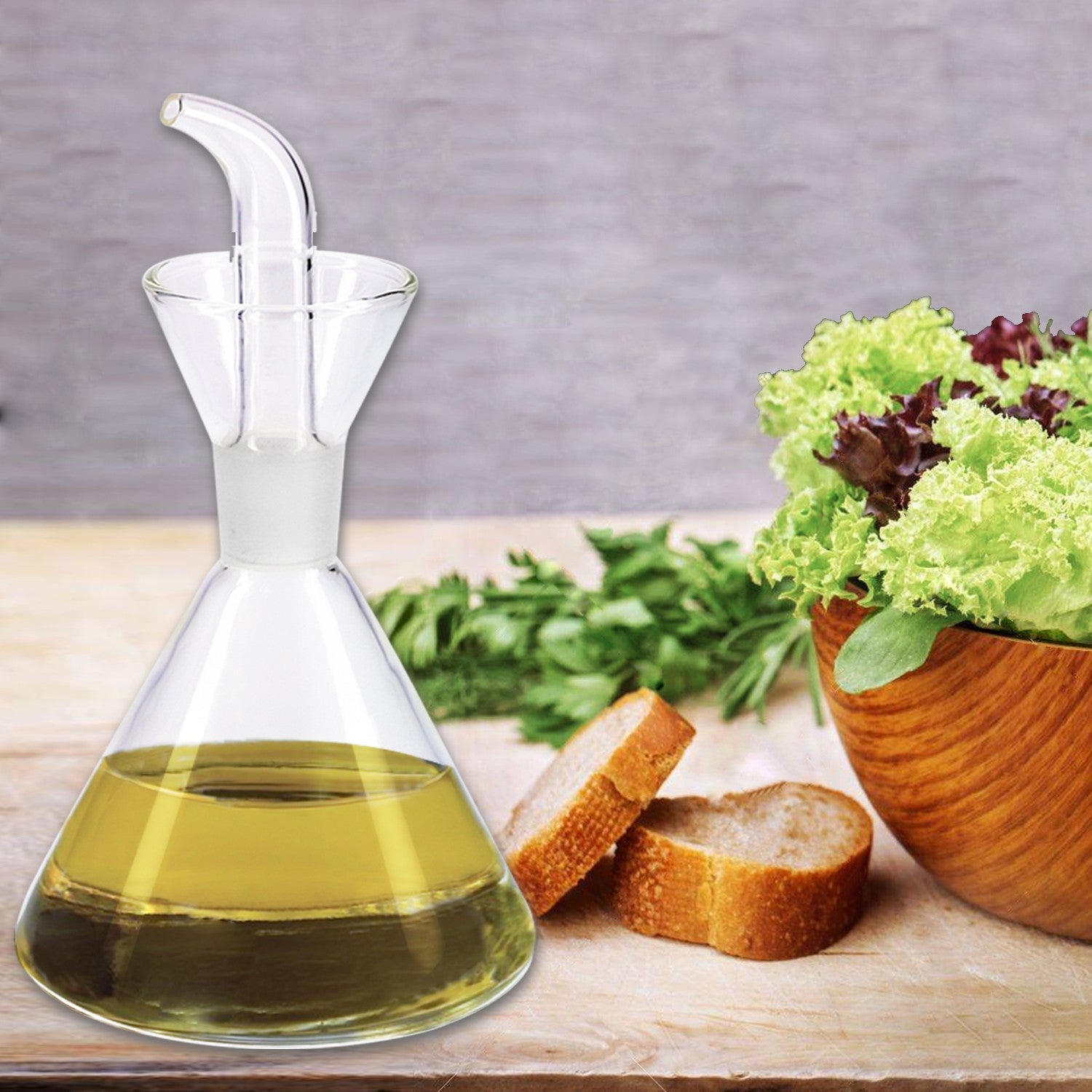 Aceitera De Cristal Con Sistema Antigoteo, Capacidad 500 ml. - 3