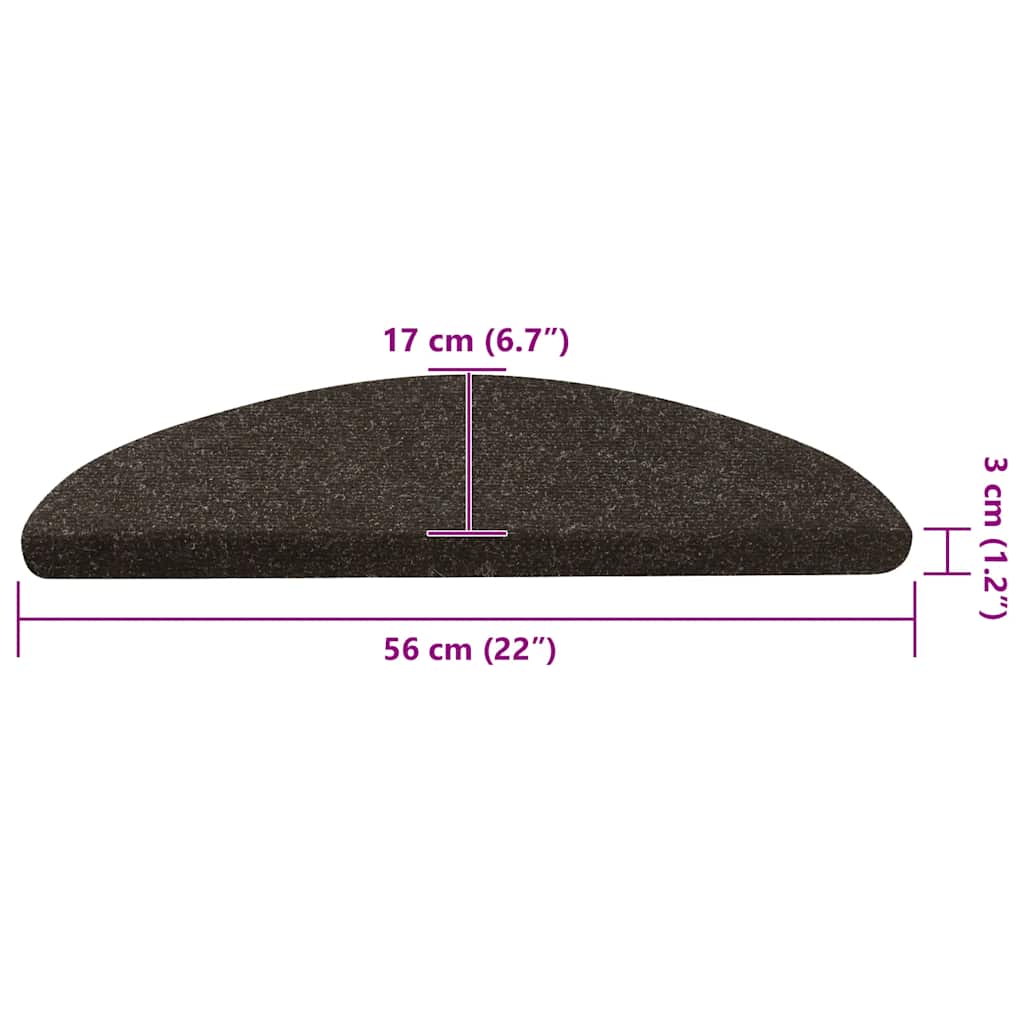 Tapis d'escalier auto-adhésifs 30 pcs anthracite 56x17x3 cm - 8