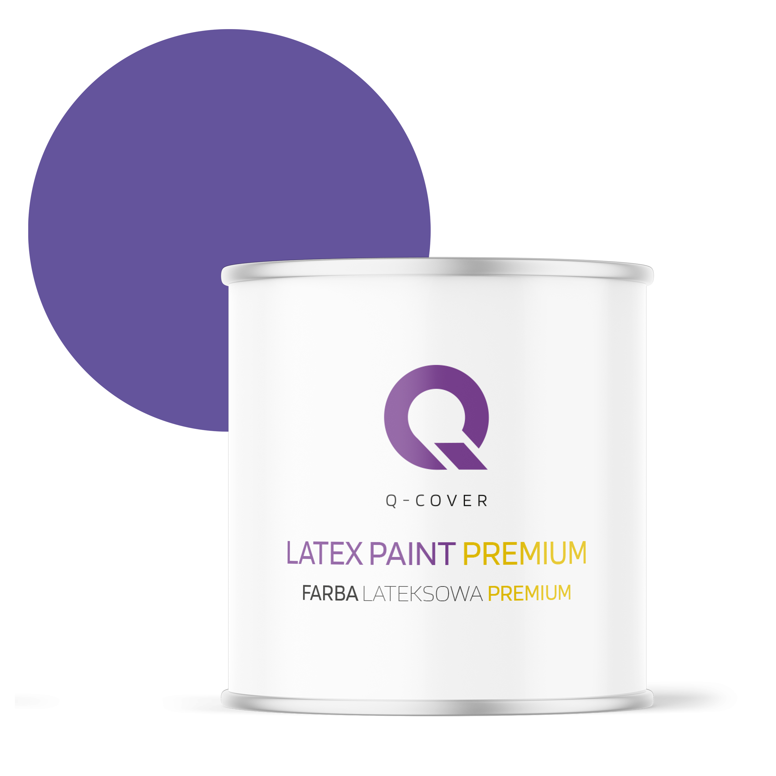 Farba Lateksowa Premium Plamoodporna do Ścian i Sufitów Q-Cover Purpurowy H2711 Głęboki Mat 2L