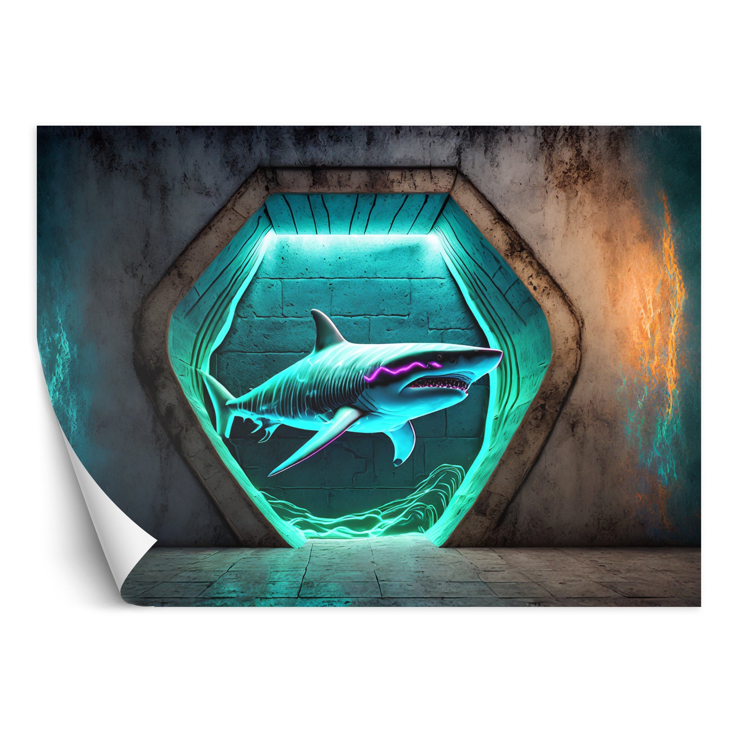 Fototapeta, Zwierzęta Neon Rekin 150x105
