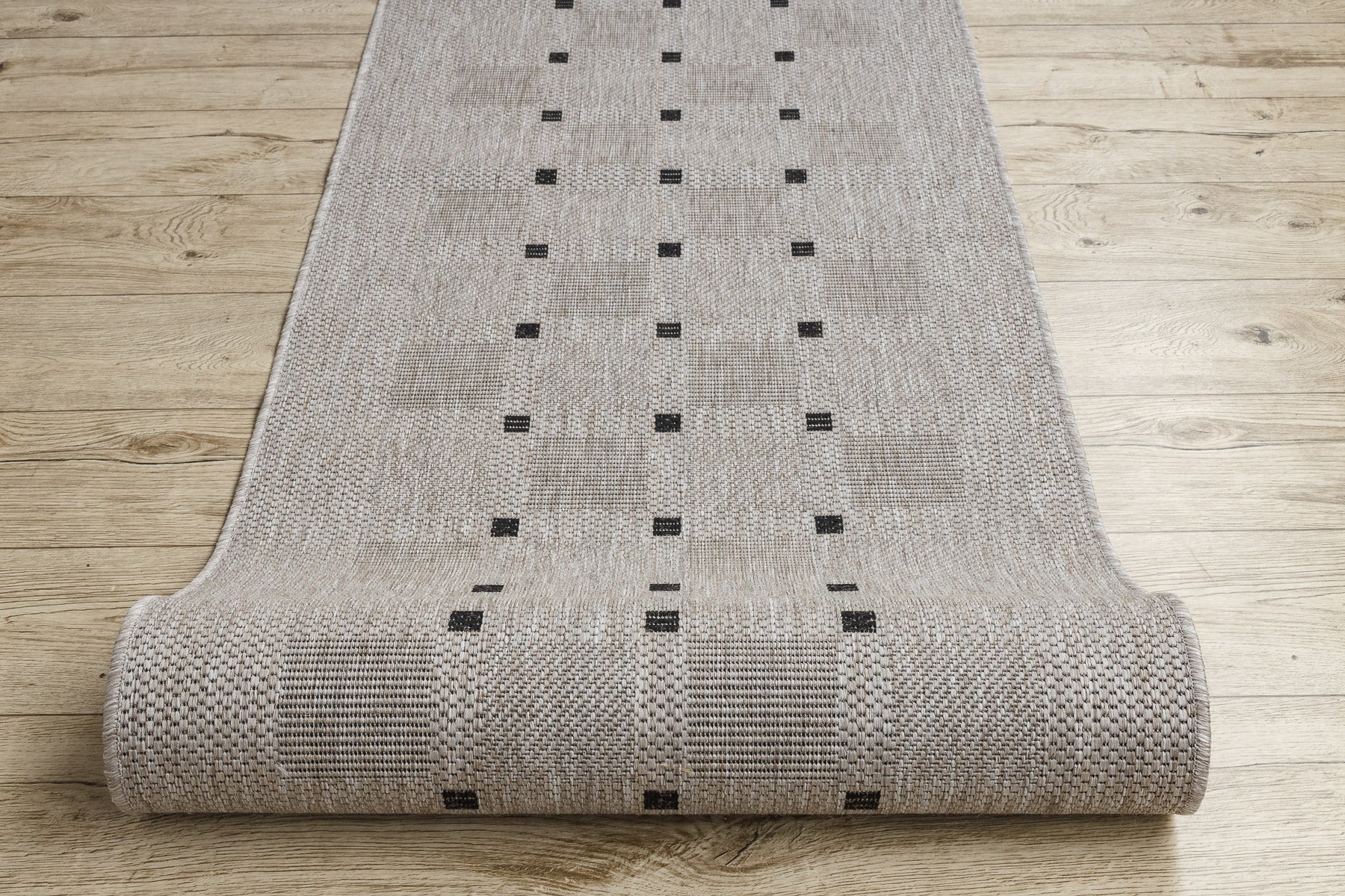 PASSATOIA SIZAL FLOORLUX disegno 20079 argento / nero 120 cm 120x380 cm - 5