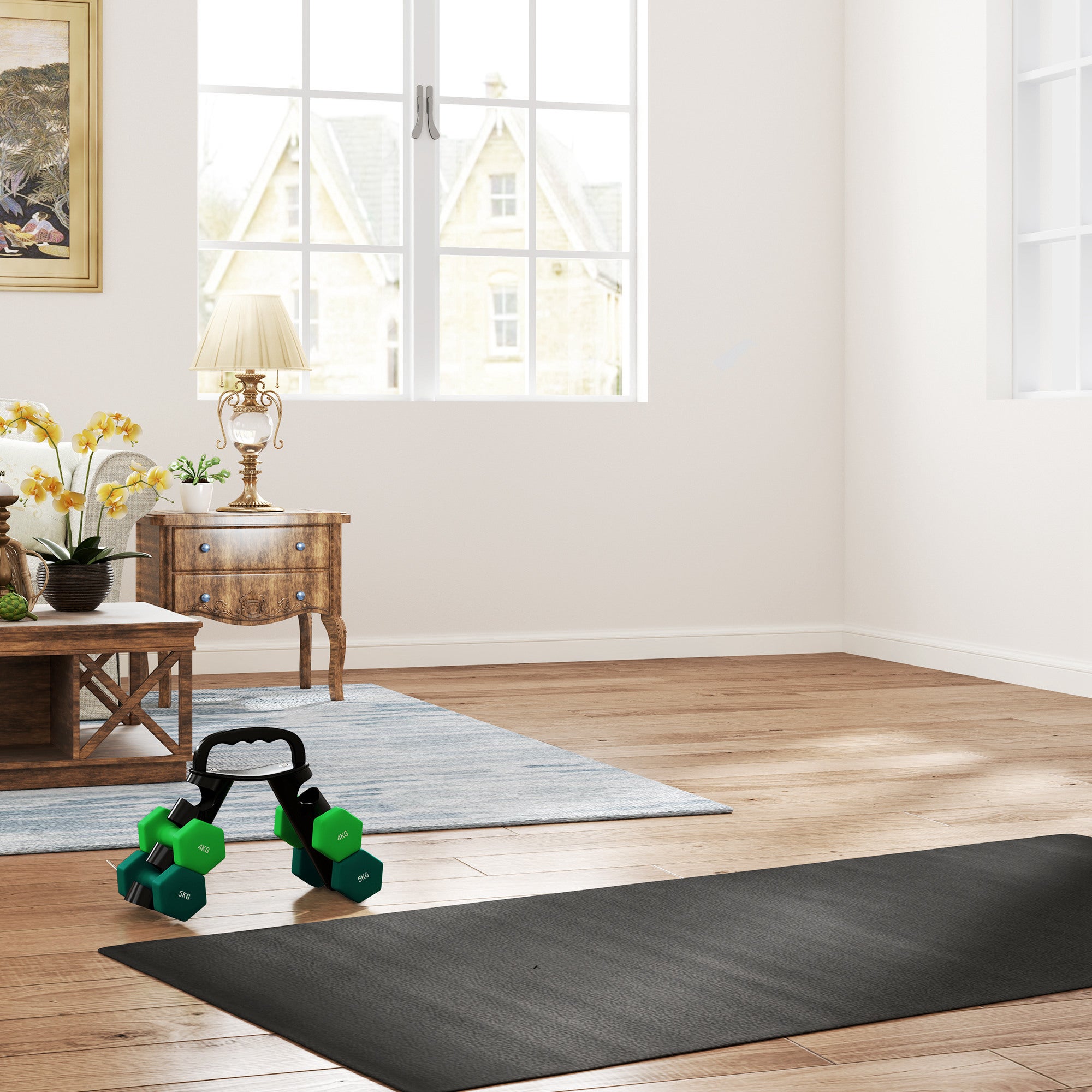 Conjunto de Halteres SPORTNOW Metal, Plástico Multicor 42x10x30 cm - 2