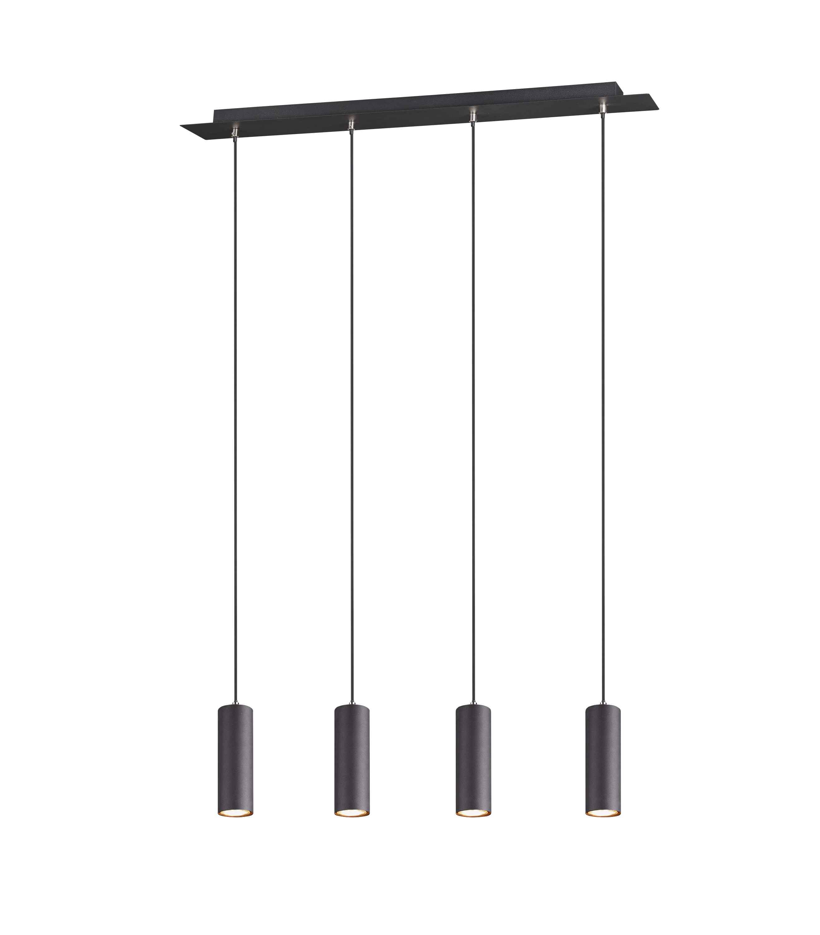 Lampa wisząca MARLEY czarna 4 x GU10 x 35W wym:150x75x9cm Trio