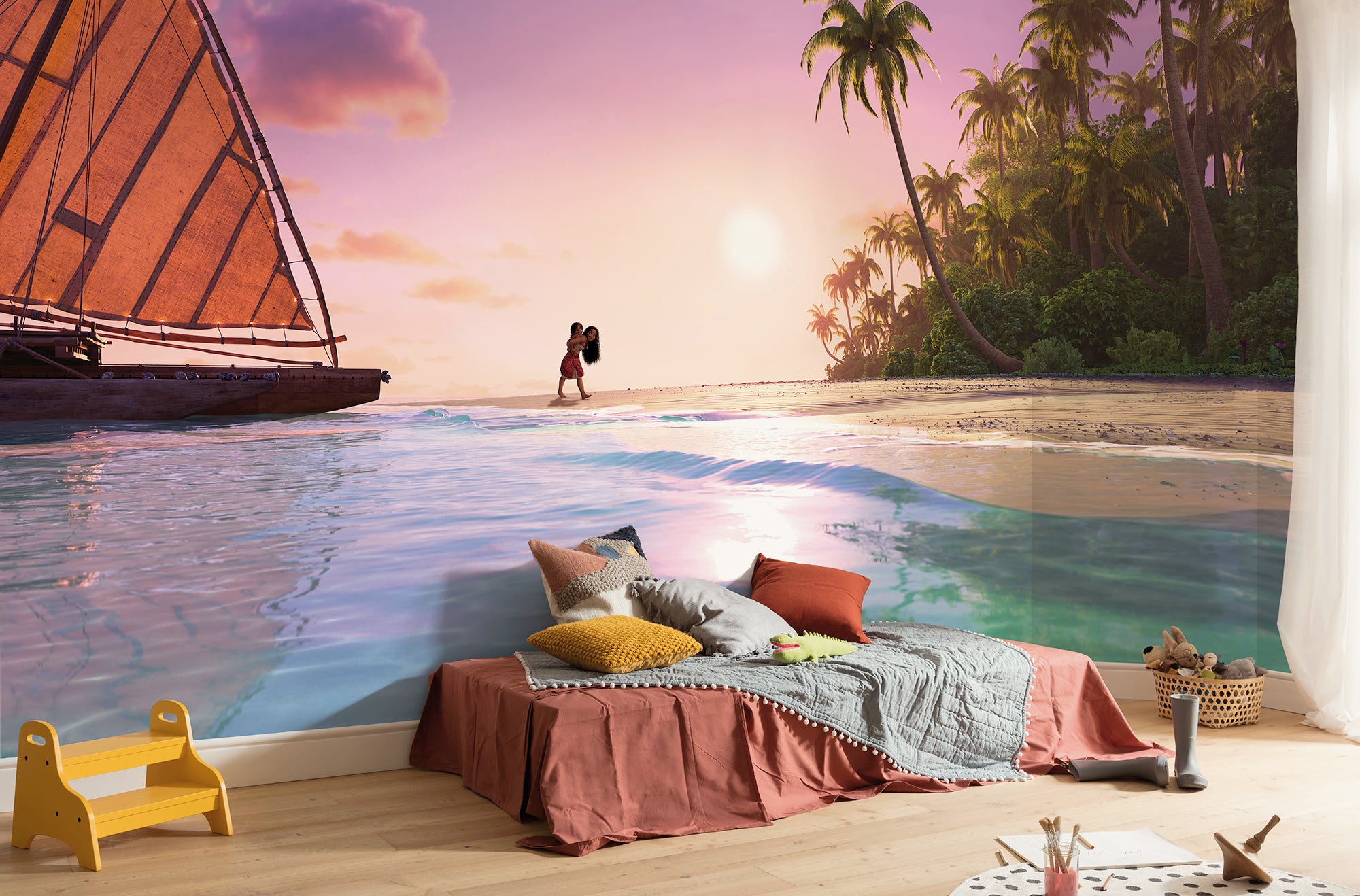 Papel pintado no tejido panorámico de komar - disney moana 2 ocean spirit - talla: 500 x 250 cm