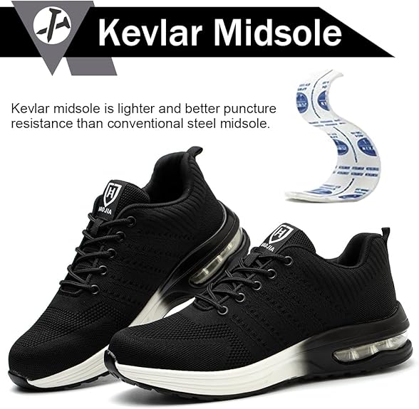 Scarpe antinfortunistiche unisex con punta in acciaio - Antiperforazione, leggere, traspiranti per l'industria e l'edilizia - 3