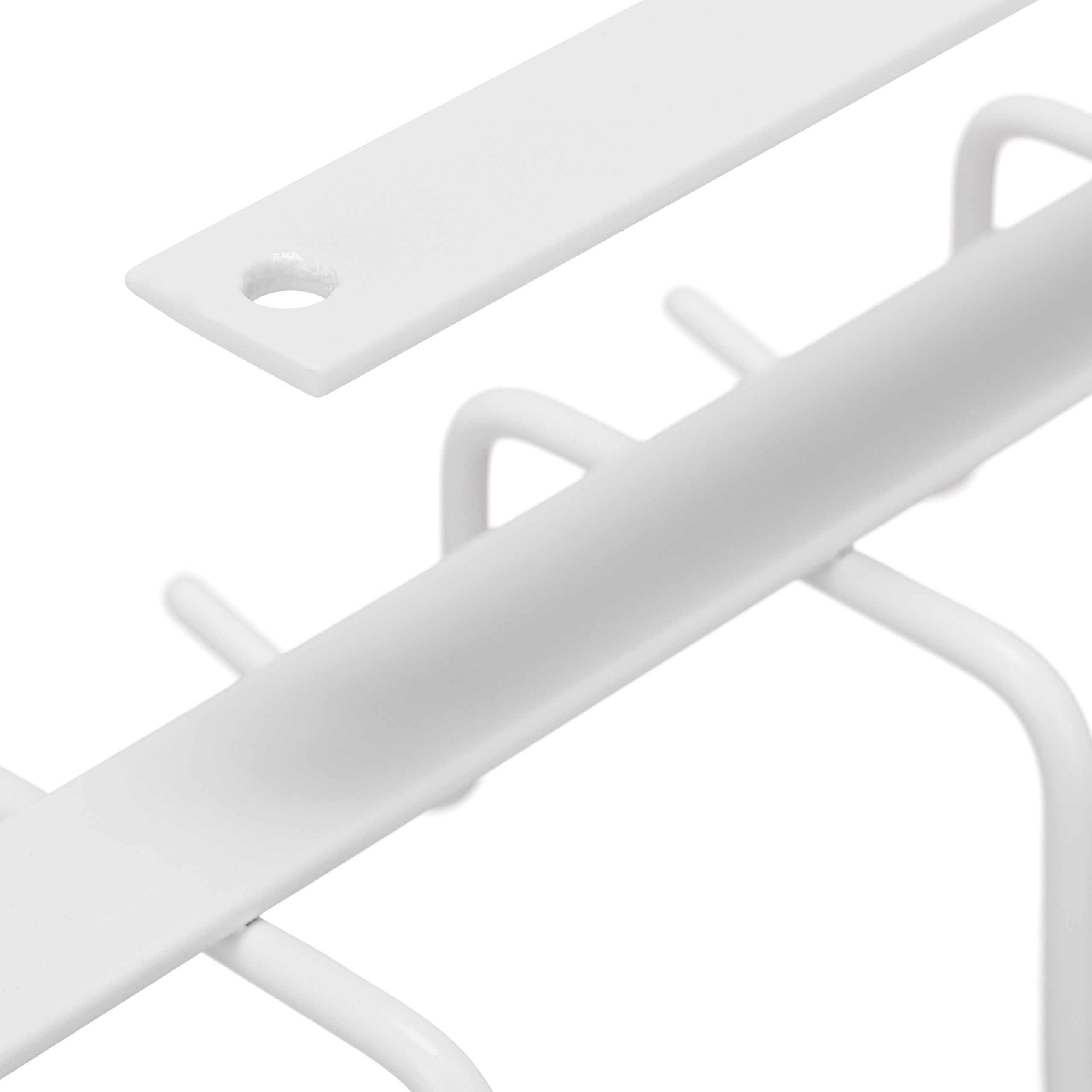 Lot de 10 crochets pour armoire, 8 places, en métal, sans trous, beaucoup de place, étagère, HlP 6,5x 10 x 18 cm - 7