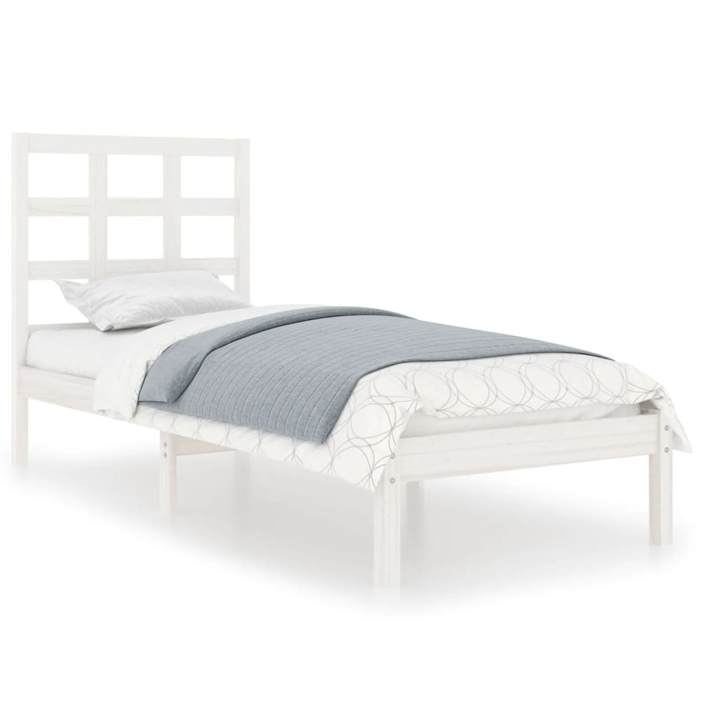 Łóżko Drewniane Rama Łóżka Sofa Biała Do Sypialni Pokoju 75x190 cm