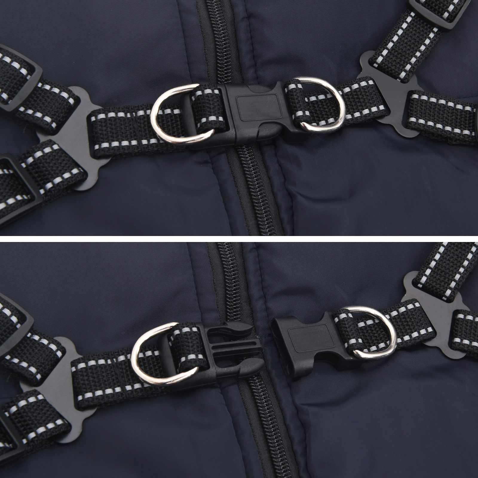 Abrigo para Perros Azul marino L48 Vellón y poliéster vidaXL - 6