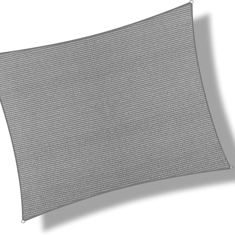 Żagiel przeciwsłoneczny prostokątny, markiza blokująca promienie UV do tarasów i ogrodów, 3m x 4m, szary