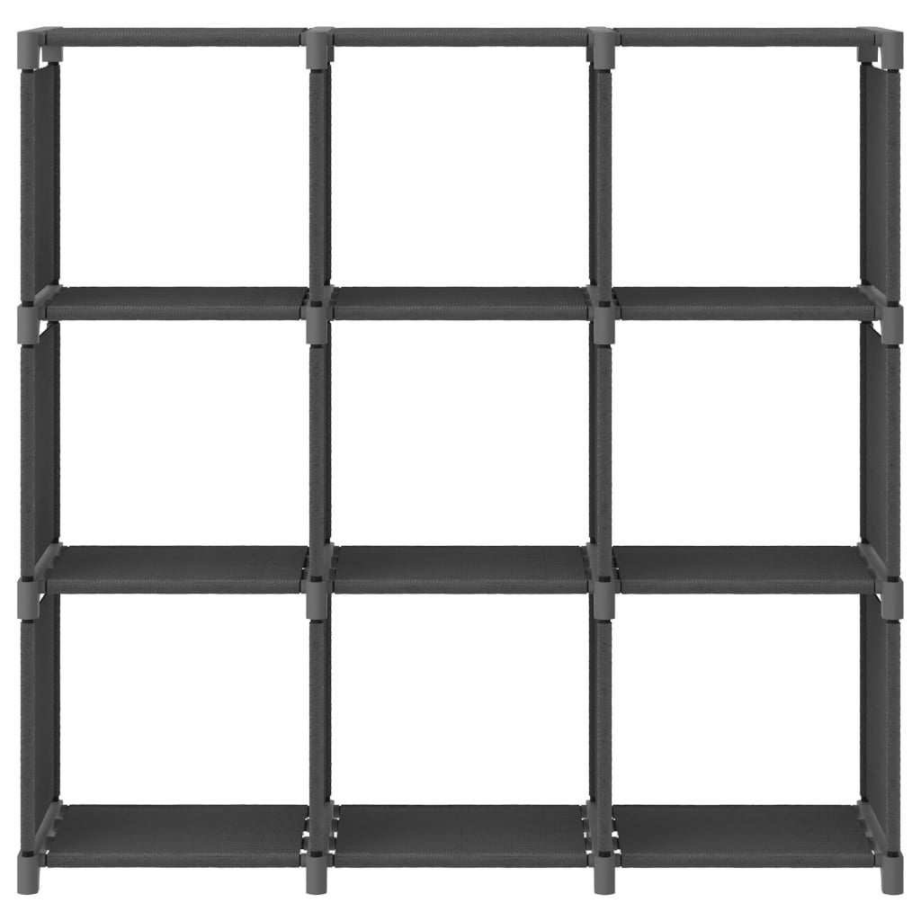 Étagère d'affichage 9 cubes Gris 103x30x107,5 cm Tissu vidaXL - 2