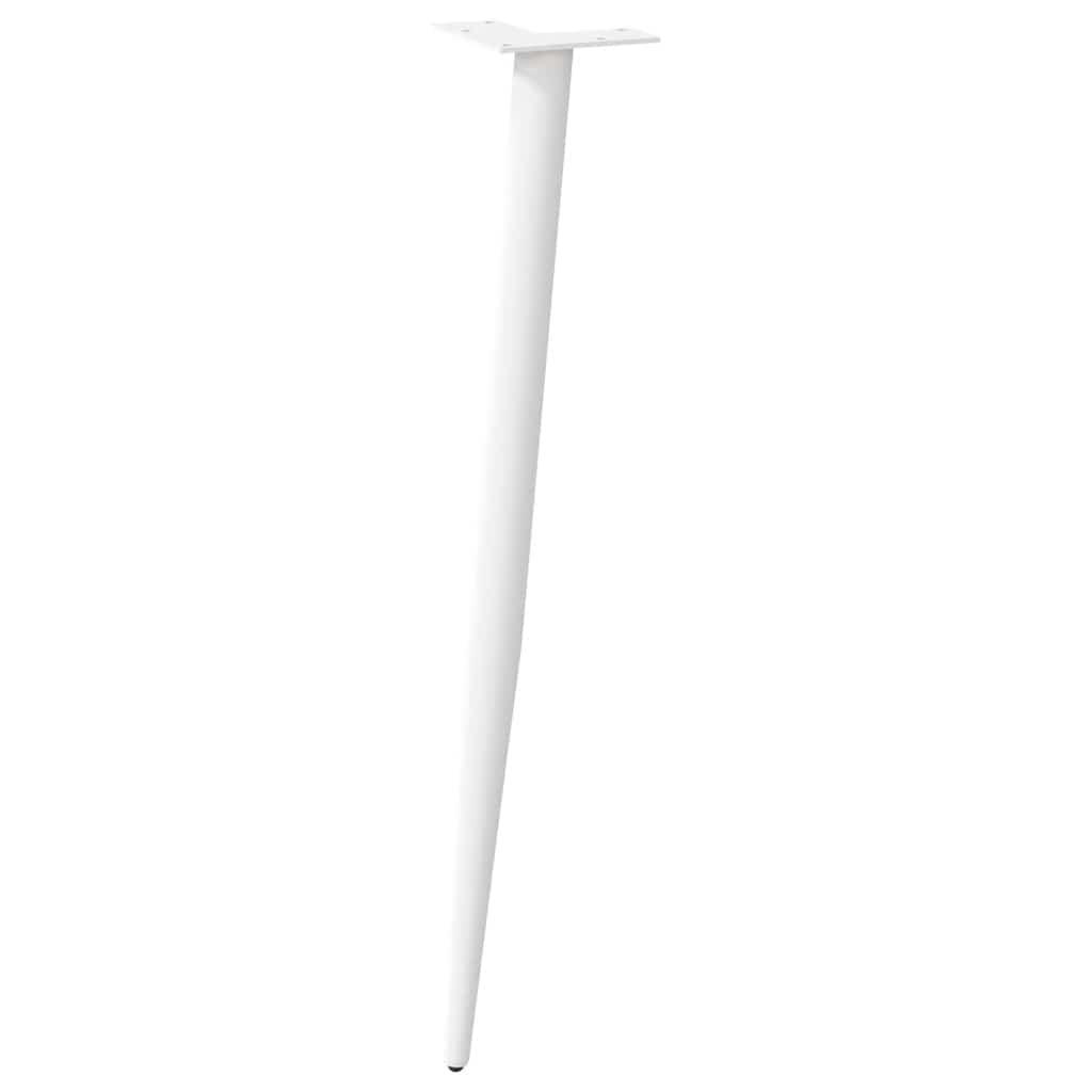 Pernas cônicas para mesa de centro 4 peças aço branco 72-73 cm - COMFORTXL - 4