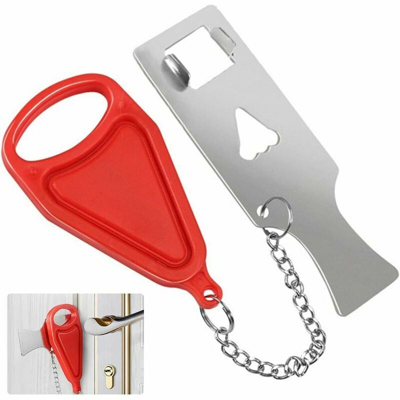 Lot De 2 Chaînes De Verrouillage De Porte Avec Vis, Verrou De Porte De Porte De Securite Antivol Chaine Pour Porte Interieure Securite A La Maison 91809178