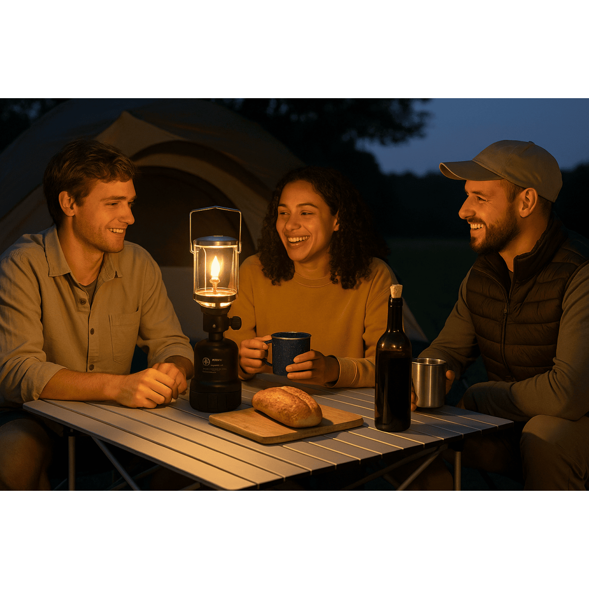 Lâmpada de gás 1100W Ignição Piezo Shell Aço - Candeeiro de Campismo Ao Ar Livre Cartucho de gás Butano 190g Perfuráveis INTEC - 7