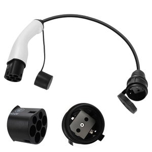 Adaptateur Type 2 Vers Schuko 16A 0,6m - Charge Facile Et Rapide Pour Wallbox 230V IP55, Idéal Vélo Électrique, Scooter Et Moto (Pas Pour V2L)